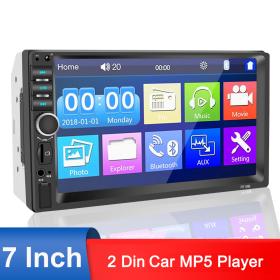 راديو سيارة DVD Mp5 شاشة 7 بوصة تعمل باللمس بلوتوث. USB AUX .بطاقة SD. معيار